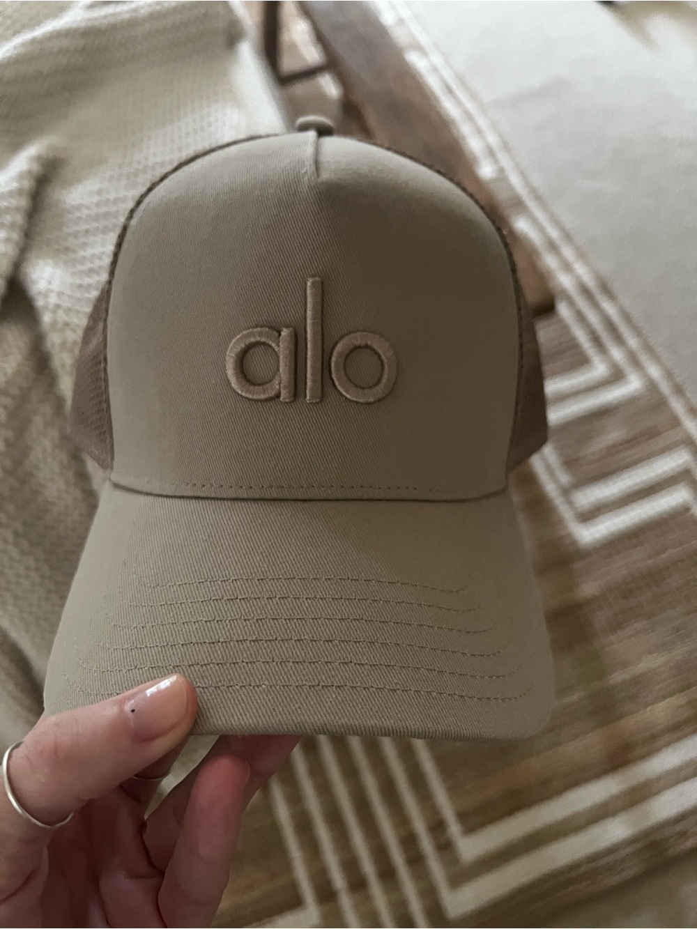 ALO Yoga Trucker Hat with Embroidered Logo